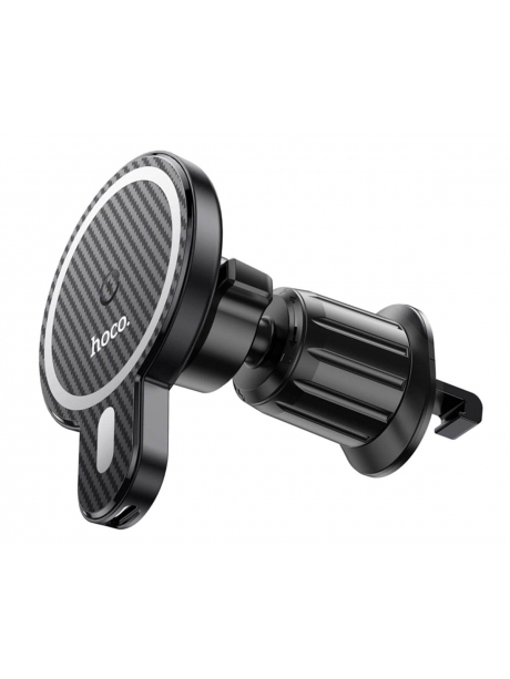 держатель с беспроводной зарядкой MagSafe Hoco CA85 Ultra-fast magnetic wireless charging car holder black