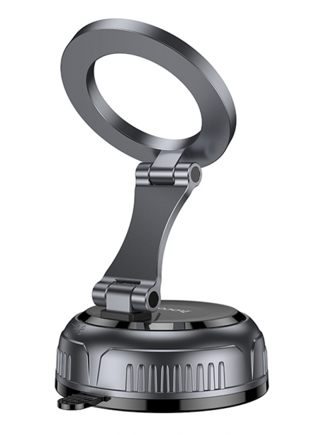 магнитный держатель MagSafe Hoco H92 High vacuum suction cup magnetic holder(universal) black/metal gray