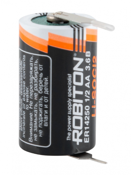 батарейка литиевая Robiton ER 14250-P1M1 со штырьковыми выводами под пайку 