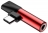 переходник для наушников и зарядки Baseus Type-C to C & 3.5mm jack L41 red + black