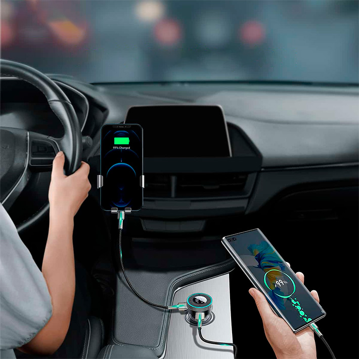 автомобильное зарядное устройство Baseus Enjoy Car Wireless MP3 Charger (Wireless 5.0+5V/3.4A)