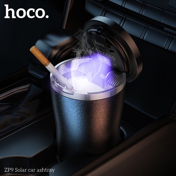 контейнер для мусора Hoco ZP9 Solar car ashtray