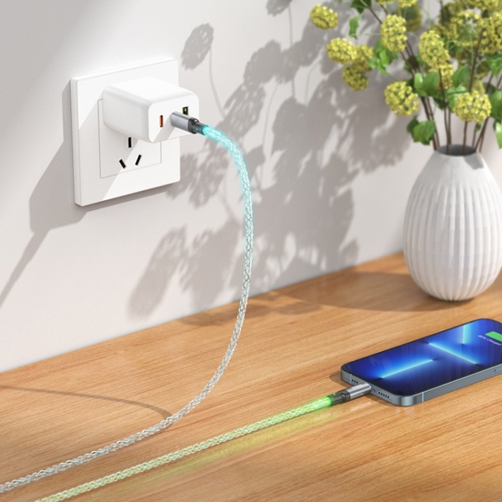 кабель передачи данных Hoco U112 Shine PD charging data cable for iP