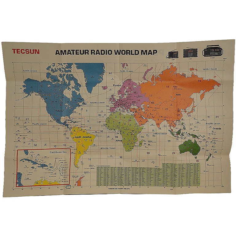 Карта мира радиоприемника Tecsun PL-880 black