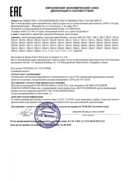 портативный цифровой радиоприемник Retekess TR112 green