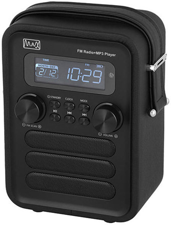 Цифровой радиоприемник с аккумулятором MAX МR-340 черный